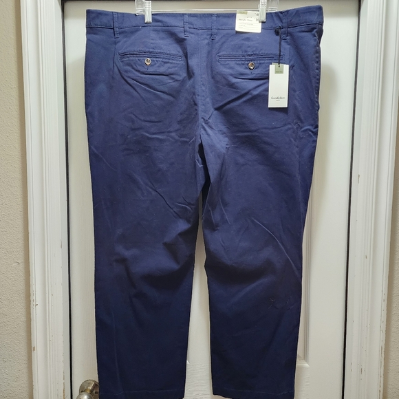 New- Goodfellow & Co Men's 46x30 Pants Chino Straight Blue 46 X 30 - Picture 2 of 10